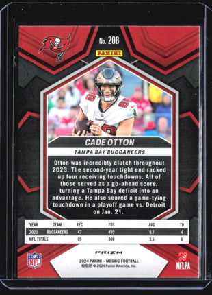 2024 Panini Mosaic Cade Otton Green Prizm #208