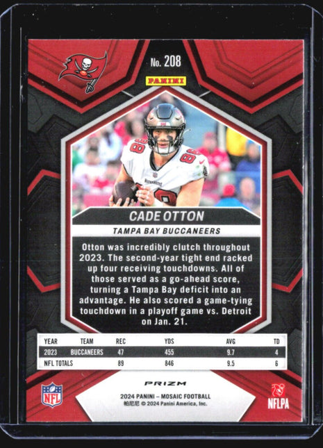 2024 Panini Mosaic Cade Otton Green Prizm #208