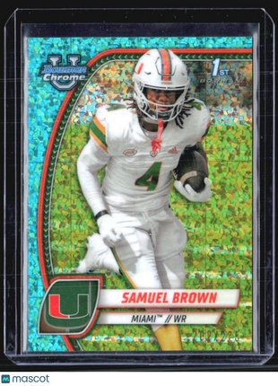 2024 Bowman Chrome U Samuel Brown 1st Aqua Speckle /275 #159