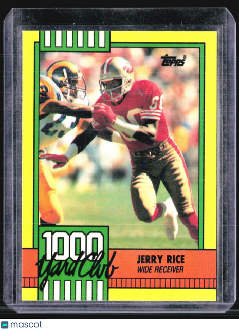 1990 Topps - 1000 Yard Club Two Stars on Back #1 Jerry Rice