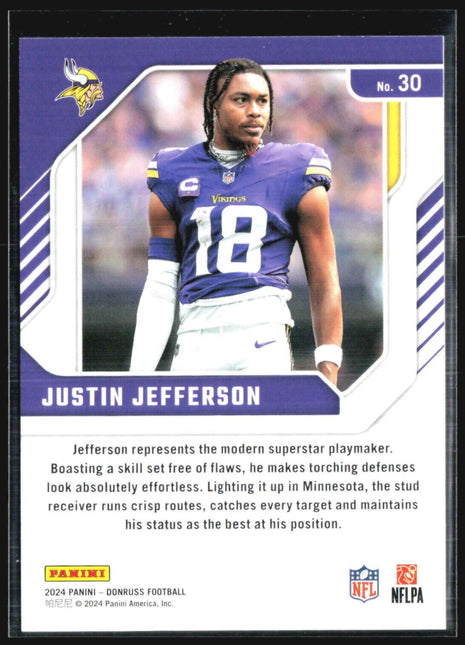 2024 Donruss Elite Series justin Jefferson #30