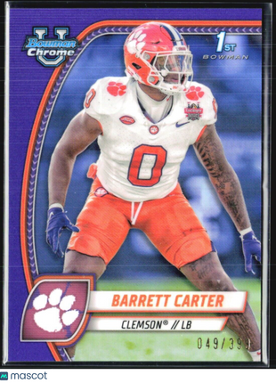 2024 Bowman Chrome U Barrett Carter 1st purple /399 #19