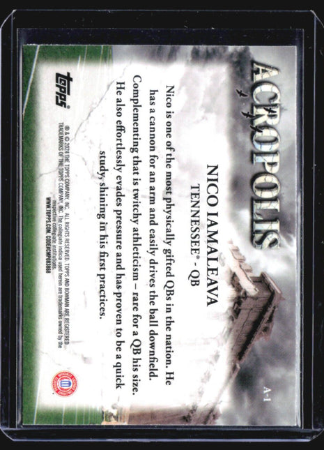 2024 Bowman Chrome U Nico Iamaleava acropolis #A-1