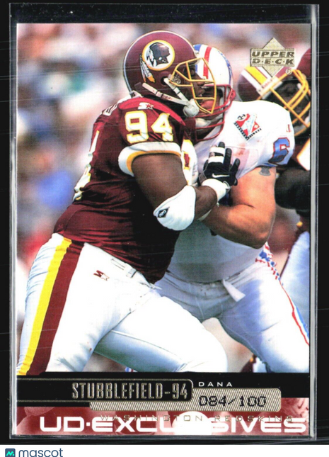 1999 Upper Deck - #222 Dana Stubblefield UD Exclusives /100