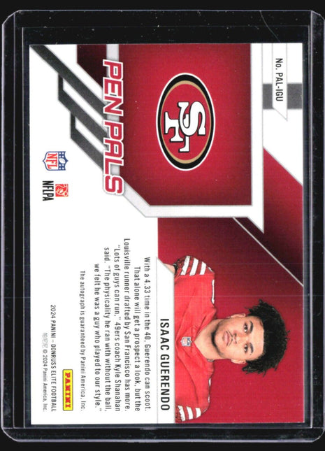 2024 Panini Donruss Elite - Pen Pals #PAL-IGU Isaac Guerendo Rc Auto Blue
