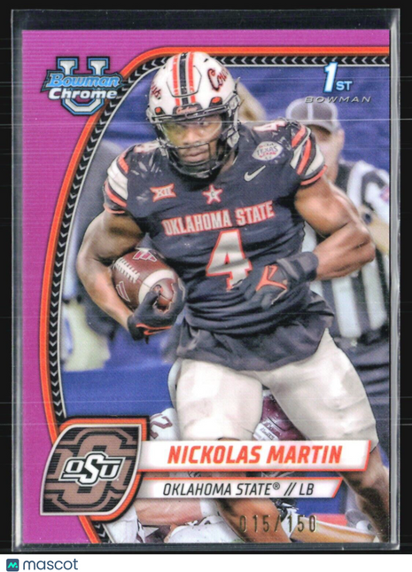 2024 Bowman Chrome U Nickolas Martin 1st Pink Refractor /150 #199