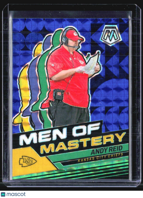 2024 Panini Mosaic Andy Reid Men of Mastery Blue Prizm /99 #MM-18