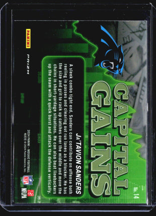 2024 Panini Mosaic Ja'Tavion Sanders Capital Gains Silver #14
