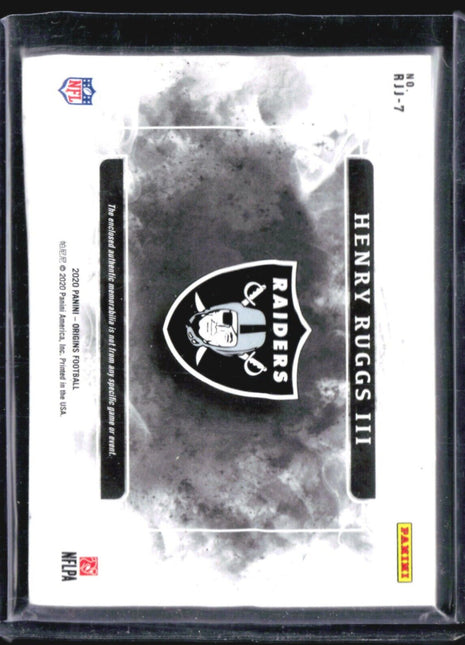 2020 Panini Origins Rookie Jumbo Patch Henry Ruggs 1/1 Rc #RJJ-7