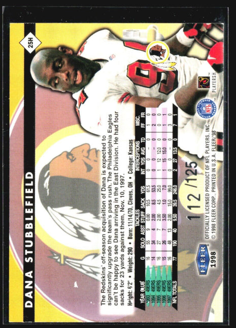 1998 Fleer Tradition - #25 Dana Stubblefield Heritage Collection /125