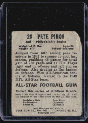 1949 Leaf - Yellow Jersey Number #16 Pete Pihos