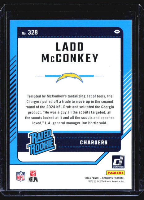 2024 Panini Donruss - Rated Rookie #328 Ladd McConkey (RC)