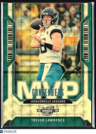 2023 Optic Contenders Trevor Lawrence Gold Vinyl 1/1 MVP Contenders #MVP-5