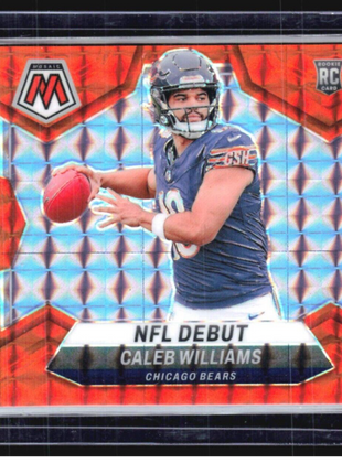 2024 Panini Mosaic Caleb Williams NFL Debut Orange Prizm Rc /199 #289