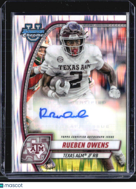 2024 Bowman Chrome U Rueben Owens Stealth Auto #PA-RO