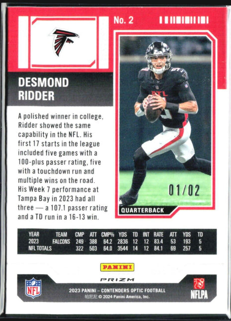 2023 Panini Contenders - Season Ticket #4 Desmond Ridder Nebula /2