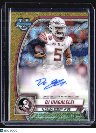 2024 Bowman Chrome U DJ Uiagaleiei Gold Shimmer Auto /50 #PA-DUI