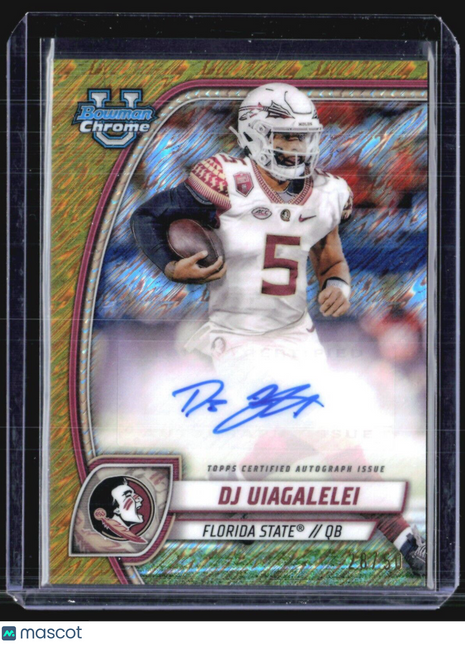 2024 Bowman Chrome U DJ Uiagaleiei Gold Shimmer Auto /50 #PA-DUI