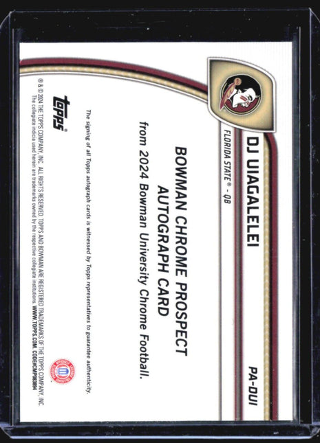 2024 Bowman Chrome U DJ Uiagaleiei Gold Shimmer Auto /50 #PA-DUI