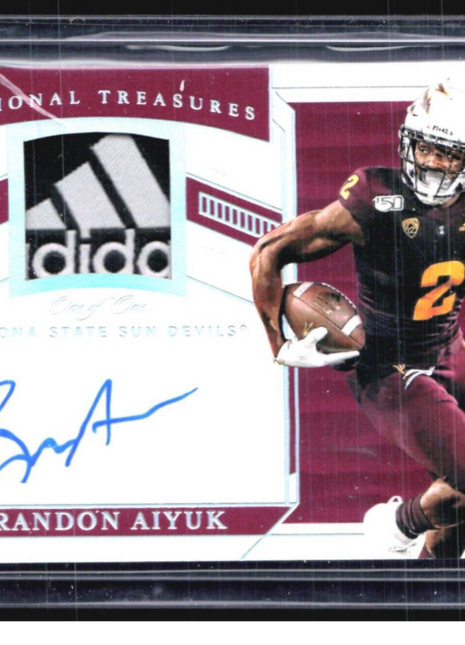 2020 National Treasures Collegiate Brandon Aiyuk 1/1 Logo Rc Patch Auto #15