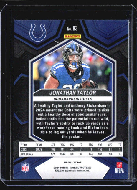 2024 Panini Mosaic Jonathan Taylor Red Prizm #93