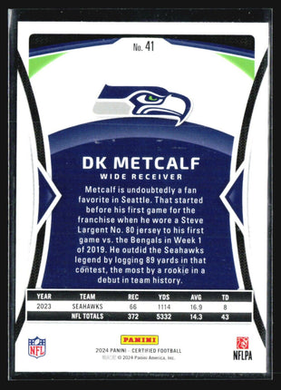 2024 Panini Certified DK Metcalf #41