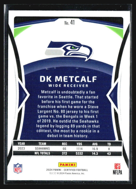 2024 Panini Certified DK Metcalf #41