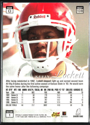 1997 Flair Showcase Kevin Lockett Row 0 Showtime #108