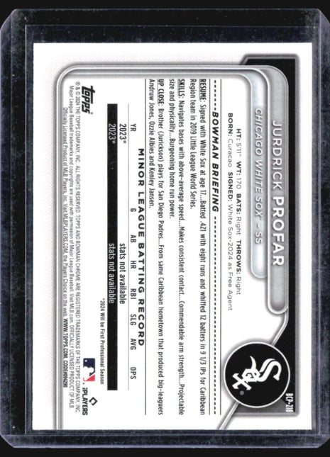2024 Bowman Chrome Jurdrick Profar Mega Box Mojo 1st #BCP-218