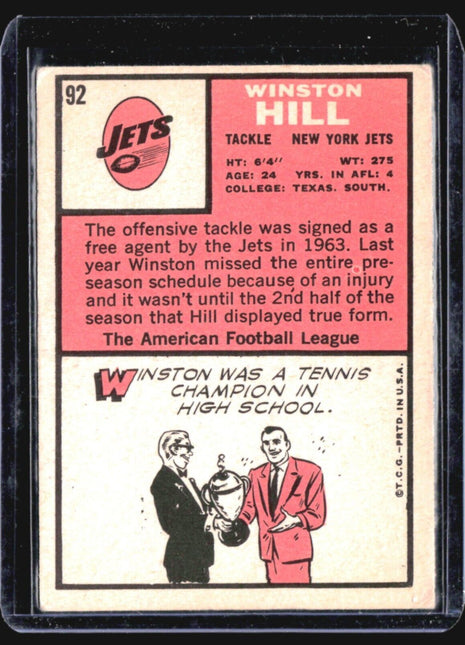 1966 Topps - #92 Winston Hill