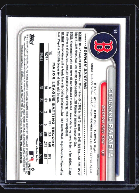 2024 Bowman Chrome - #84 Ceddanne Rafaela (RC) Mega Box Mojo