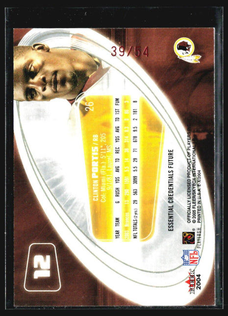 2004 Fleer E-X - #12 Clinton Portis Essential Credentials /54