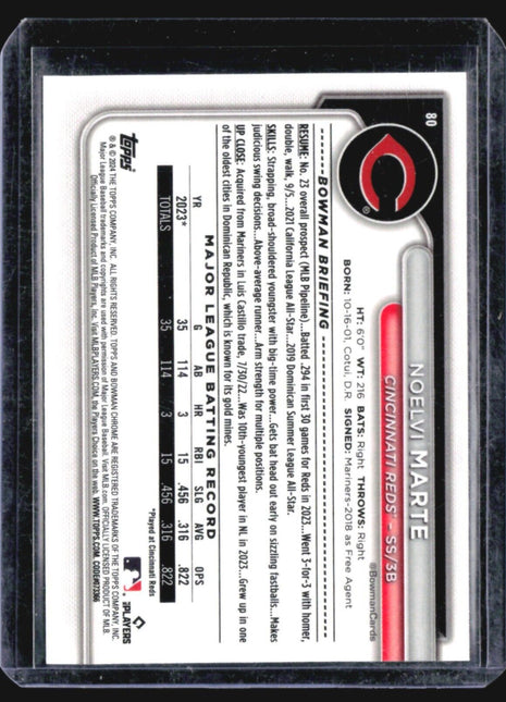 2024 Bowman - #80 Noelvi Marte (RC) Mega Box Mojo