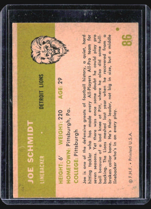 1961 Fleer Joe Schmidt #86