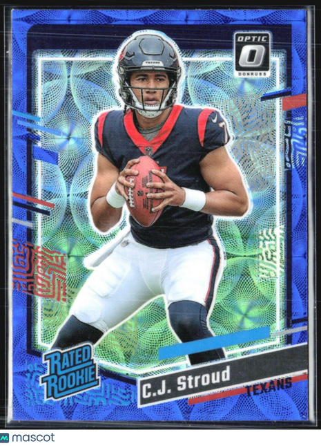 2023 Panini Donruss Rated Rookie #339 C.J. Stroud (RC) Optic Preview Blue Scope