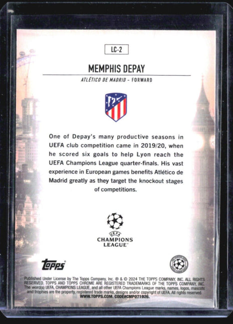 2023-24 Topps Chrome UEFA Club Competitions - London Calling #LC-2 Memphis Depay