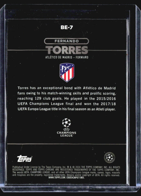 2024 Topps Chrome UEFA Fernando Torres Shadow Etch #BE-7