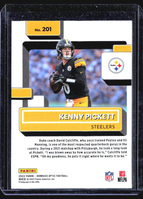2022 Panini Optic Kenny Pickett Rated Rookie #201
