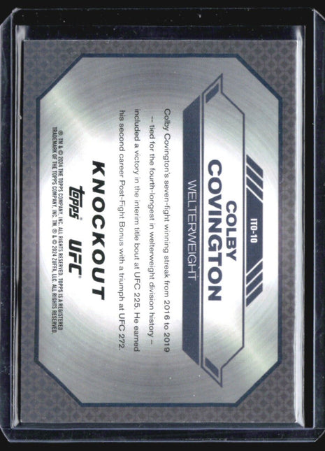 2024 Topps UFC Knockout Colby Covington Inside The Octagon #ITO-10