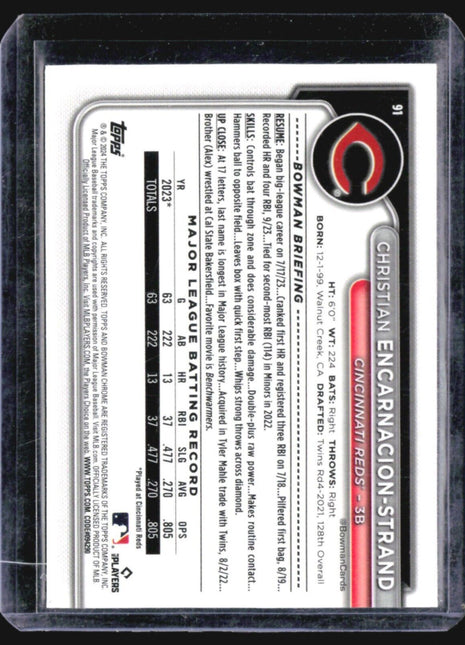 2024 Bowman - #79 Christian Encarnacion-Strand (RC) Pink Mojo /199