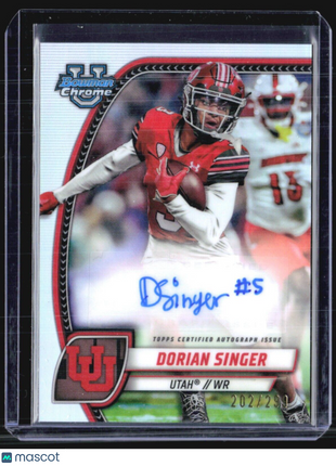 2024 Bowman Chrome U Dorian Singer Auto Refractor /299 #PA-DSI