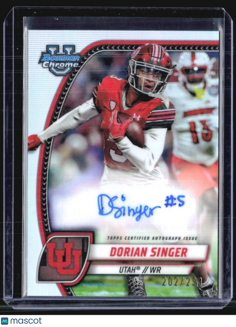 2024 Bowman Chrome U Dorian Singer Auto Refractor /299 #PA-DSI
