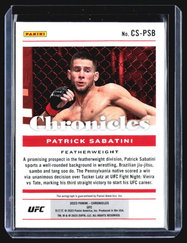 2023 Chronicles Patrick Sabatini Auto Gold /10 #CS-PSB Rc
