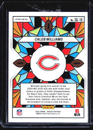 2024 Panini Mosaic Caleb Williams Stained Glass ssp Rc #Sg-16 Case hit