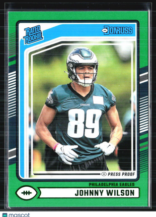 2024 Panini Donruss - Rated Rookie #307 Johnny Wilson (RC) Green Press Proof