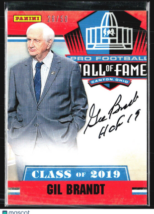 2019 Panini Hall Of Fame Gil Brandt Auto /50 #GB