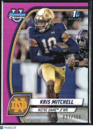 2024 Bowman Chrome U Kris Mitchell 1st Pink /150 #117