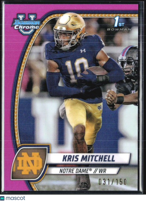 2024 Bowman Chrome U Kris Mitchell 1st Pink /150 #117