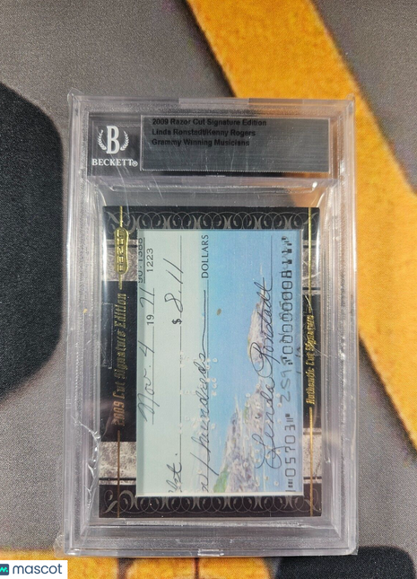 2009 Razor Cut Sigantures Linda Ronstadt Kenny Rogers Auto BGS Authentic