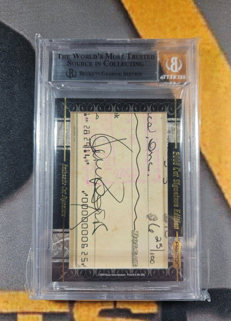 2009 Razor Cut Sigantures Linda Ronstadt Kenny Rogers Auto BGS Authentic